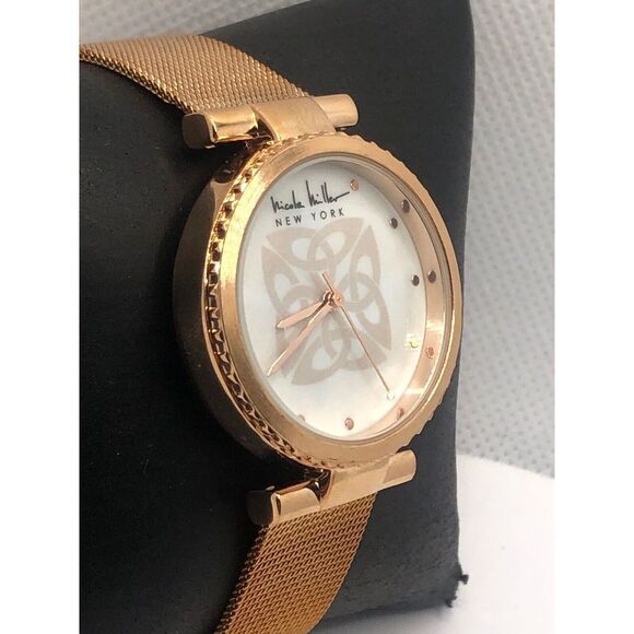 Nicole Miller NY50249001 Women Rose Gold Stainless Steel Analog Dial Watch OP414 - Picture 3 of 9